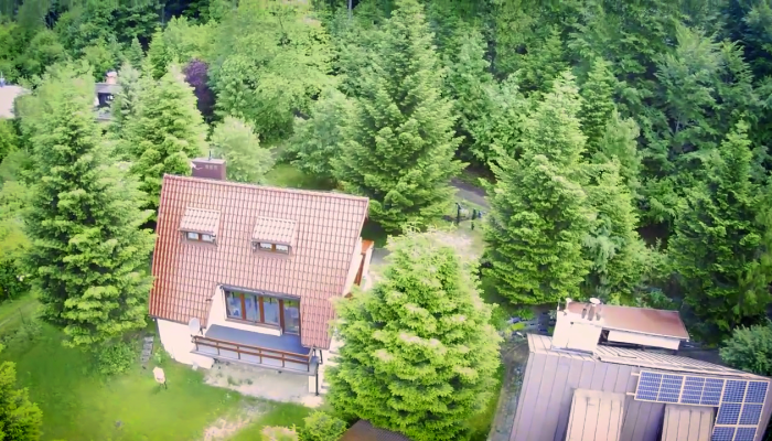 Misiowy dom z lotu ptaka